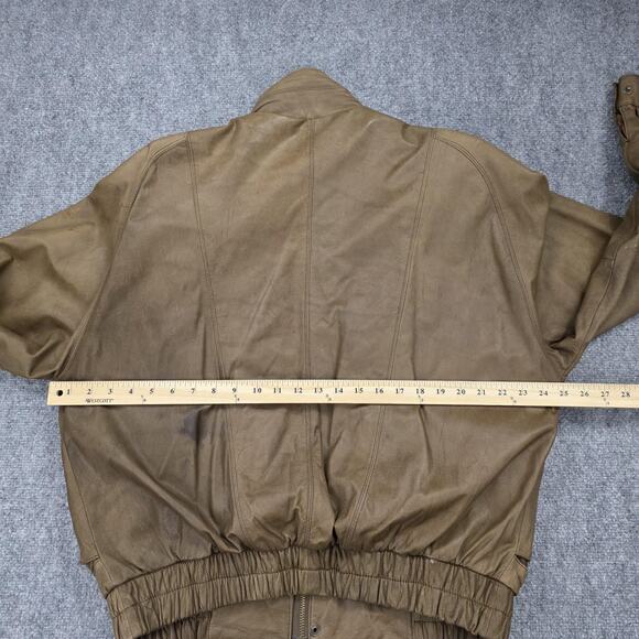Vintage Georgetown Leather Jacket Mens Medium Bomber Zip-Out 90s Thermolite - Picture 5 of 16